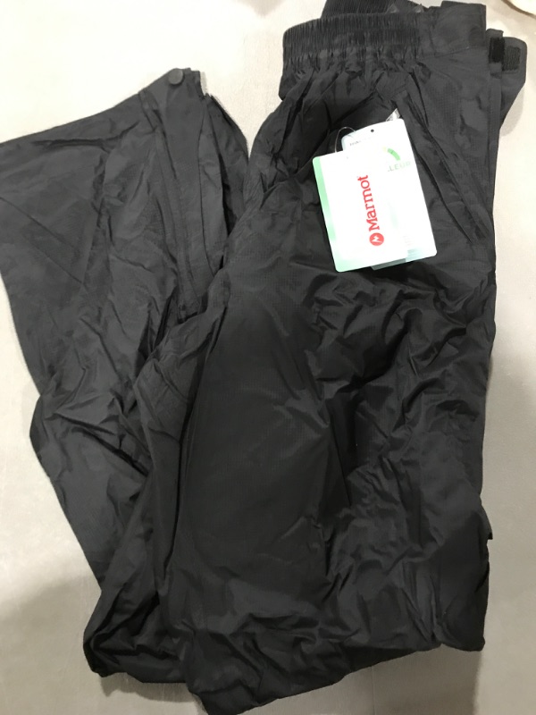 Photo 2 of [Size M] MARMOT Women's Precip Full-Zip Pant | Lightweight, Waterproof Jet Black 