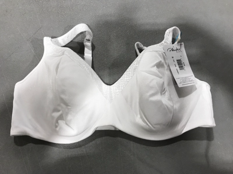 Photo 2 of [Size 44C] Playtex Women's Love My Curves Original Balconette Underwire Full Coverage Bra 44C White