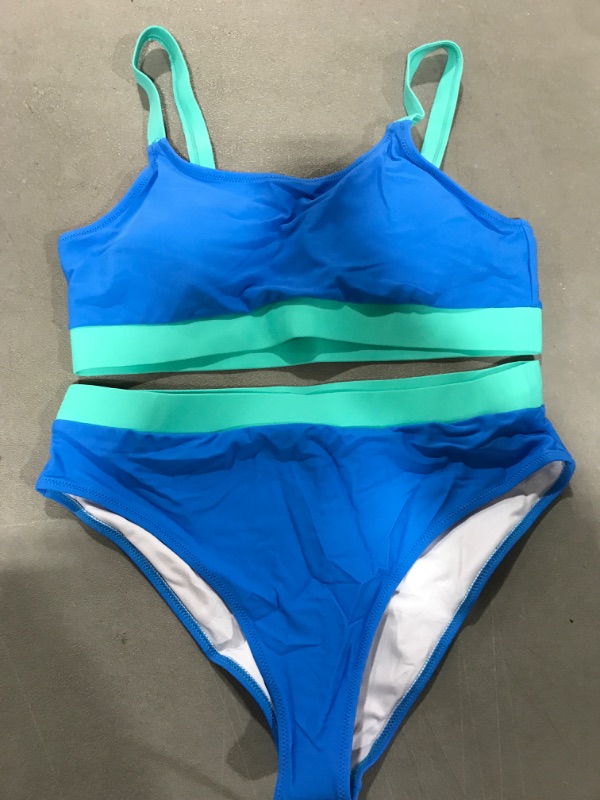 Photo 1 of [Size XL] Womens 2 pc Swimsuit- Blue Mint