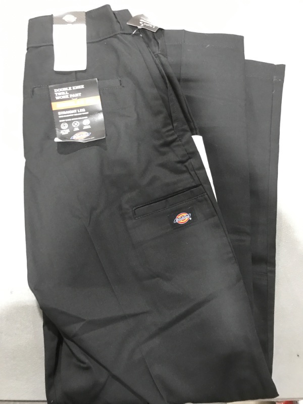 Photo 2 of [Size  32W x 34L ] Dickies Men's Flex Regular Straight Fit Double Knee Work Pant-Black