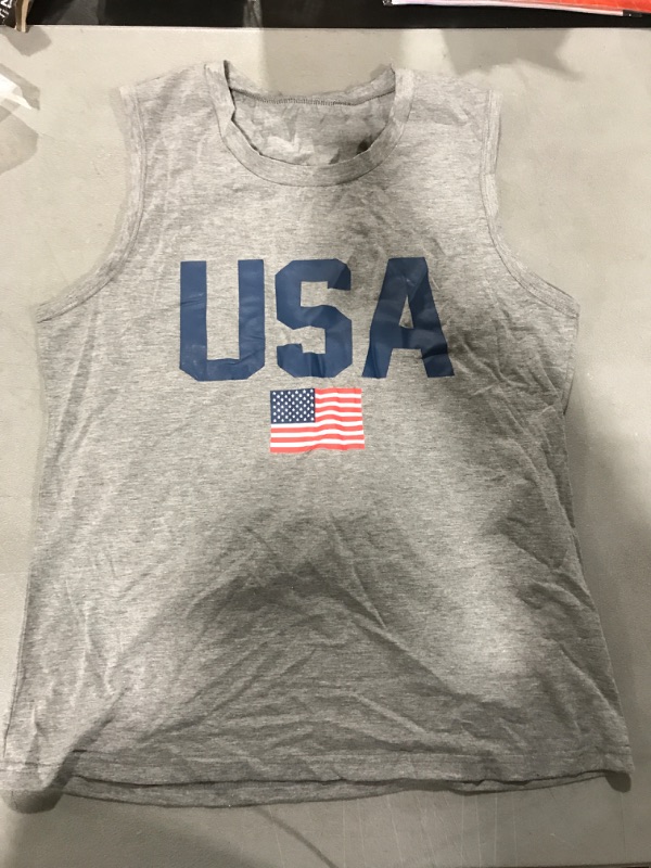 Photo 1 of [Size L] USA Tank Top- Grey