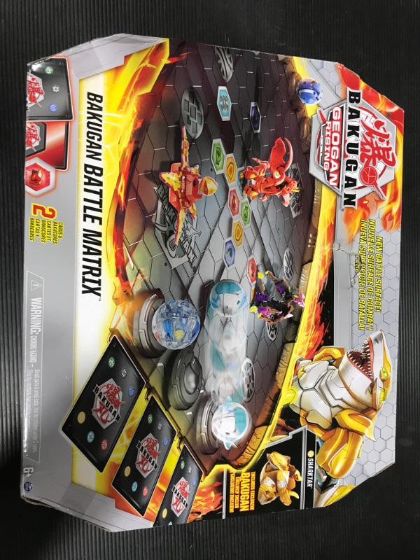 Photo 2 of Bakugan Battle Matrix, Deluxe Game Board with Exclusive Gold Sharktar, Kids Toys for Boys Aged 6 and up Battle Matrix Game Board