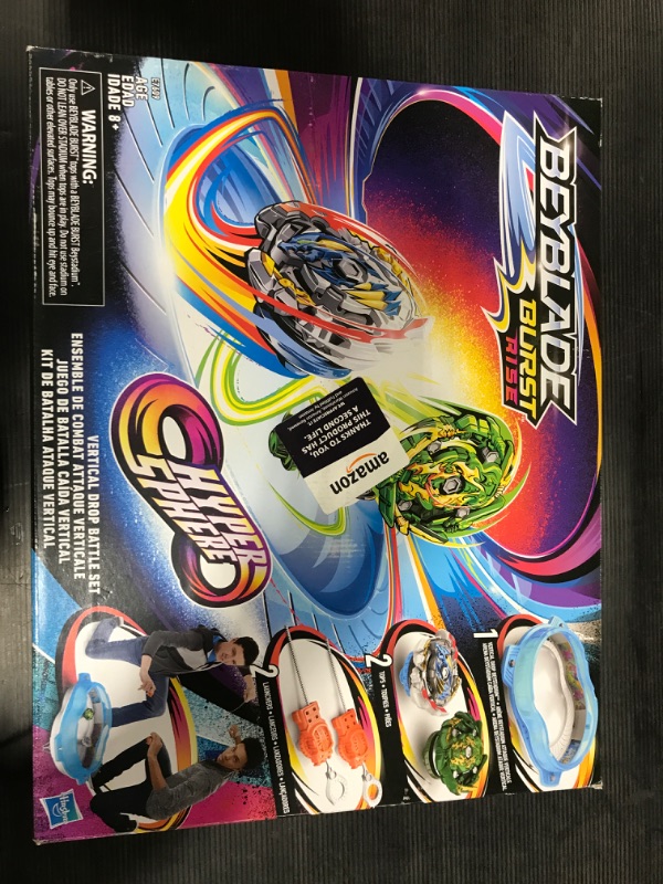 Photo 2 of BEYBLADE Burst Rise Hypersphere Vertical Drop Battle Set -- Complete Set with Beystadium, 2 Battling Top Toys & 2 Launchers