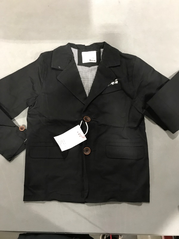 Photo 1 of [Size 5-7] Boys Dress Jackets- Black with Bronze Buttons