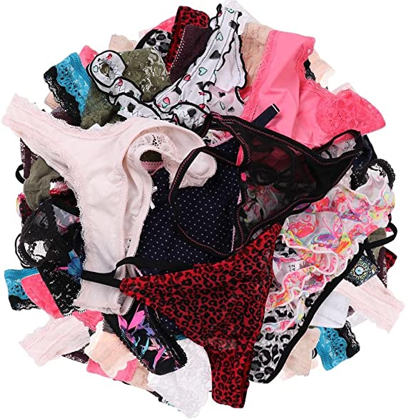 Photo 1 of [Size L] UWOCEKA Sexy Thongs for Women,Varity of T-Backs Sexy Underwear 20 Pack of G Strings Lacy Undies Panties Tanga