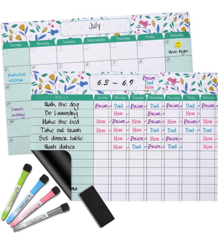 Photo 1 of MAGNETIC DRY ERASE CALENDAR 17"x12"