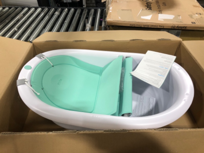 Photo 2 of 4-in-1 Grow-with-Me Bath Tub by Frida Baby Transforms Infant Bathtub to Toddler Bath Seat with Backrest for Assisted Sitting in Tub