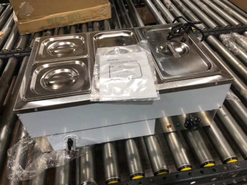 Photo 1 of  Bain Marie Steam Warmer | Electric Buffet Food Warmer | Stainless Steel | 110V (4 tanks)