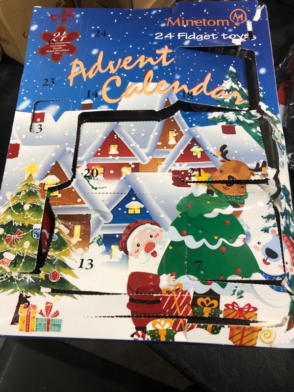 Photo 1 of ADVENT CALENDAR 24 FIDGET TOYS
OPEN BOX MISSING TOYS