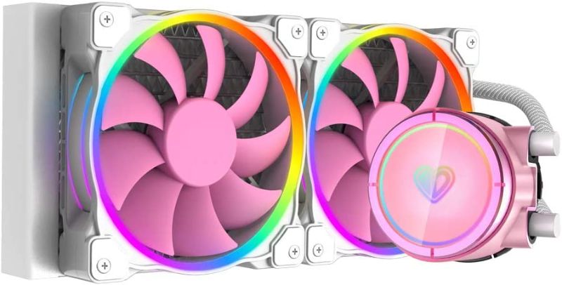 Photo 1 of ID-COOLING PINKFLOW 240 CPU Water Cooler LGA1700 Compatible 5V Addressable RGB AIO Cooler 240mm CPU Liquid Cooler 2X120mm RGB Fan, Intel 1700/115X/1200, AMD AM5/AM4
