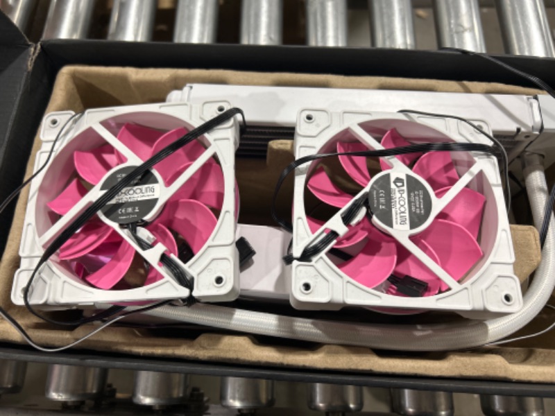 Photo 4 of ID-COOLING PINKFLOW 240 CPU Water Cooler LGA1700 Compatible 5V Addressable RGB AIO Cooler 240mm CPU Liquid Cooler 2X120mm RGB Fan, Intel 1700/115X/1200, AMD AM5/AM4
