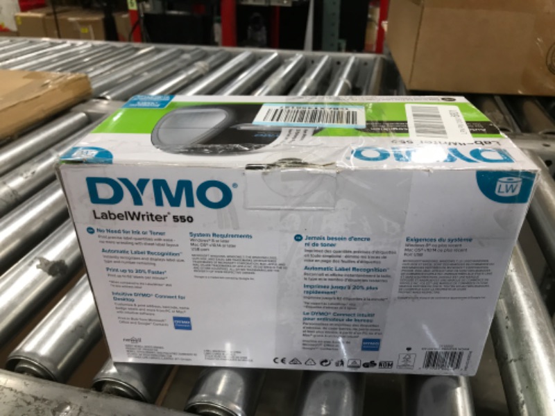 Photo 3 of DYMO LabelWriter 550 Label Printer, Label Maker with Direct Thermal Printing, Automatic Label Recognition, Prints Address Labels, Shipping Labels, Mailing Labels, Barcode Labels, and More LabelWriter 550 Thermal Label Printers