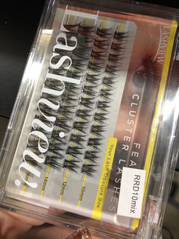 Photo 1 of LASHVIEW DIY Lash Extensions,48 Pcs Cluster Lashes for Self-application Individual Lashes at Home, 3D Rapid Soft and Lightweight-Style D10 Mix(10/12/14/16mm)