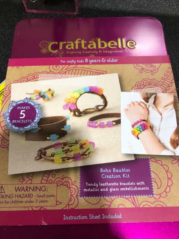 Photo 2 of Craftabelle – Boho Baubles Creation Kit – Bracelet Making Kit – 101pc Jewelry Set with Beads – DIY Jewelry Kits for Kids Aged 8 Years +