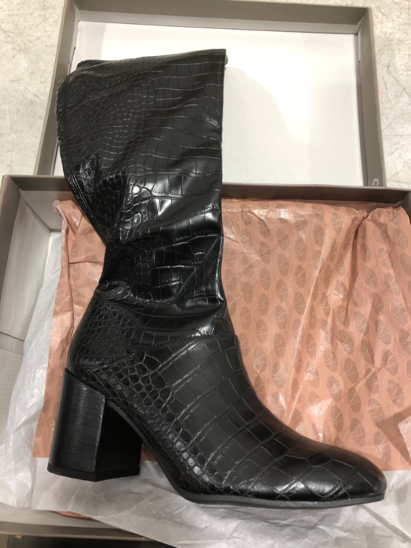 Photo 1 of Franco Sarto Women's Tribute 7 Black Crocco Faux Leather------ size runs small. 