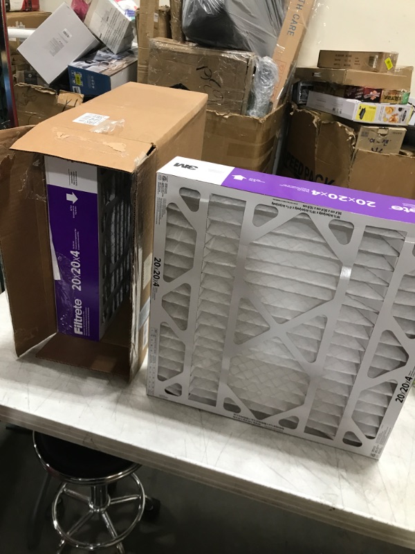 Photo 2 of Filtrete 20x20x4 Air Filter MPR 1550 DP MERV 12, Healthy Living Ultra Allergen Deep Pleat, 2-Pack, Fits Lennox & Honeywell Devices (exact dimensions 19.88 x 19.88 x 4.31)
