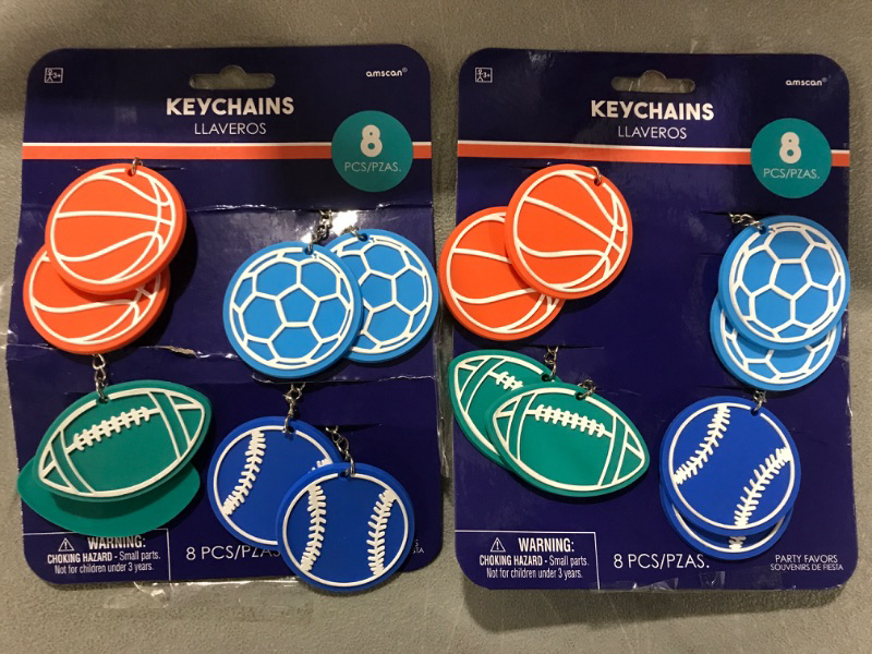 Photo 2 of 2 Pack- Kids Sports Keychains-16 Total