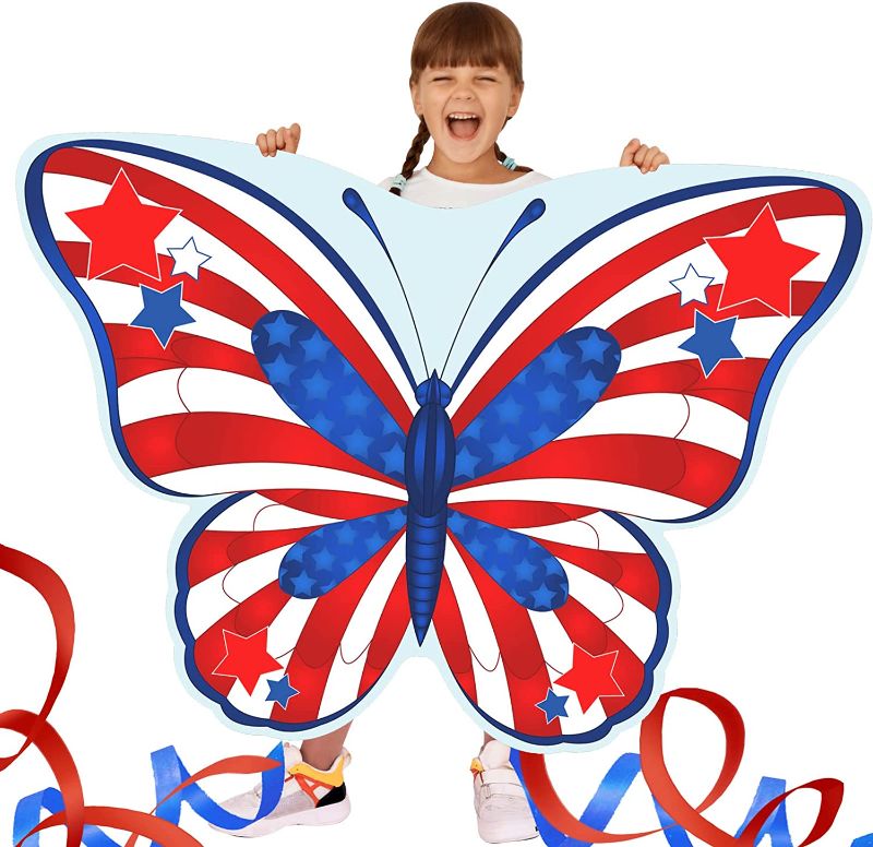 Photo 1 of Butterfly Kite for Kids Easy to Fly, Large Rainbow Butterfly Kite with Long Tail & 200ft Kite String for Children Outdoor Game, Activities, Beach Trip- Great Gift to Kids Childhood Precious Memories 