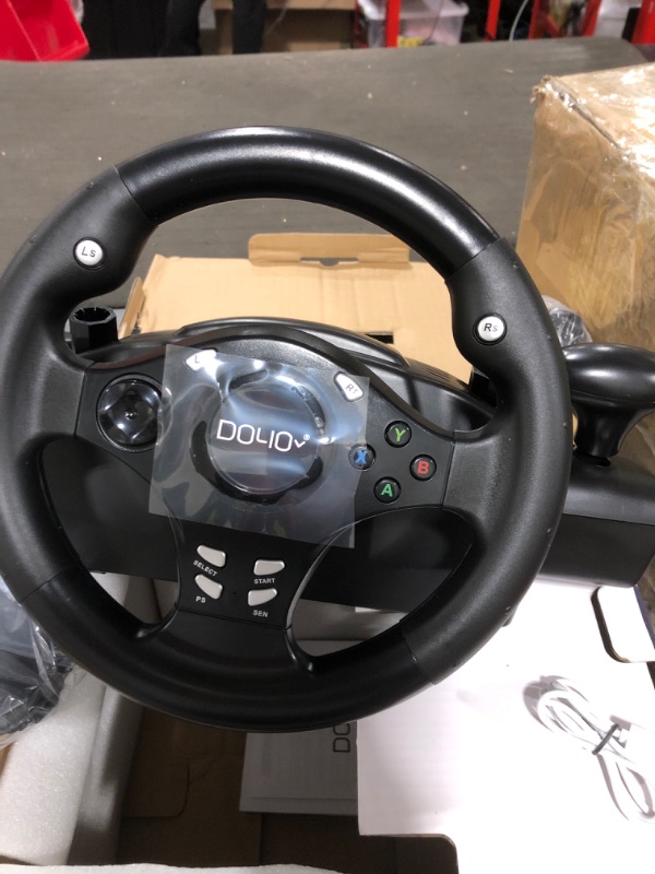 Photo 2 of DOYO PC Racing Wheel, XBOX 360 Steering Wheel, 270 Degree Driving Force Sim Gaming Steering Wheel with Responsive Gear and Pedals for Racing Game PC/PS3/PS4/XBOX ONE/XBOX 360/Nintendo Switch/Android