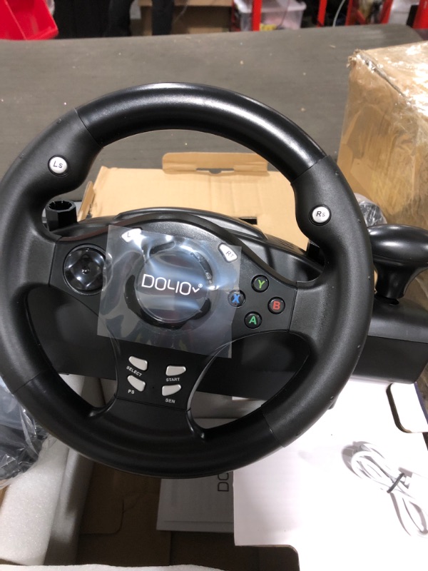 Photo 1 of DOYO PC Racing Wheel, XBOX 360 Steering Wheel, 270 Degree Driving Force Sim Gaming Steering Wheel with Responsive Gear and Pedals for Racing Game PC/PS3/PS4/XBOX ONE/XBOX 360/Nintendo Switch/Android