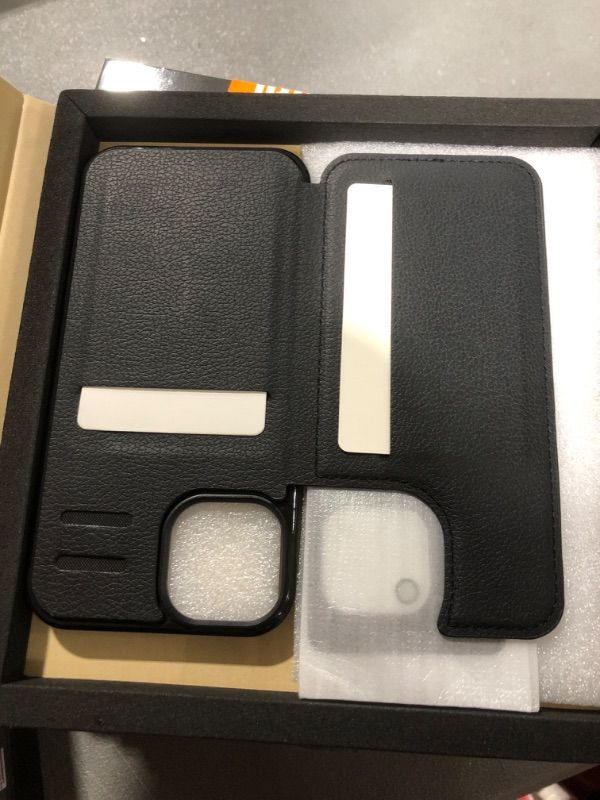 Photo 1 of CoBak Compatible with iPhone 13 Wallet Case with Screen Protector, PU Leather Kickstand Card Slots Case, Double Magnetic Clasp Durable Shockproof Cover 6.1 Inch,Black iPhone 13 [6.1"] Black
