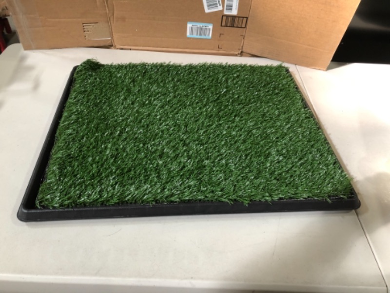 Photo 2 of Artificial Grass Puppy Pee Pad 20x25 Reusable 3-Layer Training Potty Pad with Tray