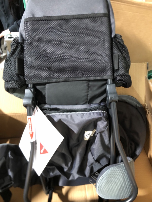 Photo 2 of ClevrPlus Cross Country Baby Backpack, Hiking Child Carrier, Gray 