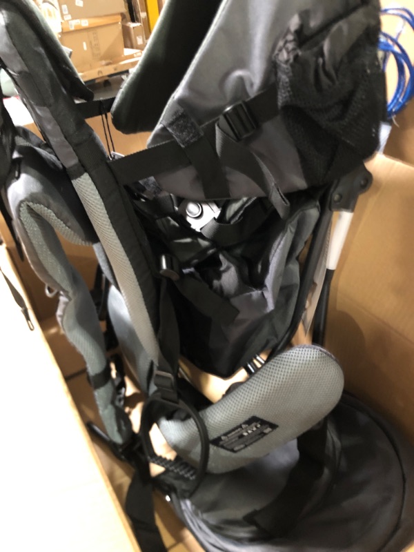 Photo 4 of ClevrPlus Cross Country Baby Backpack, Hiking Child Carrier, Gray 