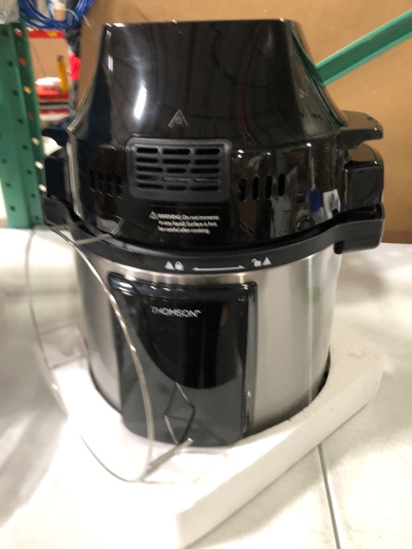 Photo 4 of Thomson TFPC607 9-in-1 Pressure Cooker and Air Fryer with Dual Lid, Slow Cooker and More, Digital Touch Display, 6.5 QT Capacity, Included Cooking Accessories - Stainless Steel