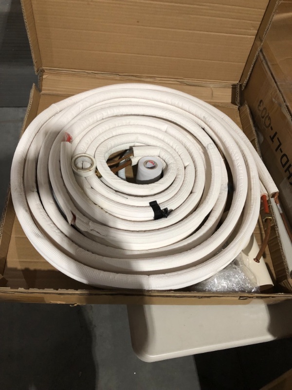 Photo 2 of Air Jade 33 ft. Insulated Copper Aluminum Pipes 1/4 & 3/8 inch Line Set for Ductless Mini Split Air Conditioning, Heat Pump System 1/4 & 3/8 inch, 33 feet