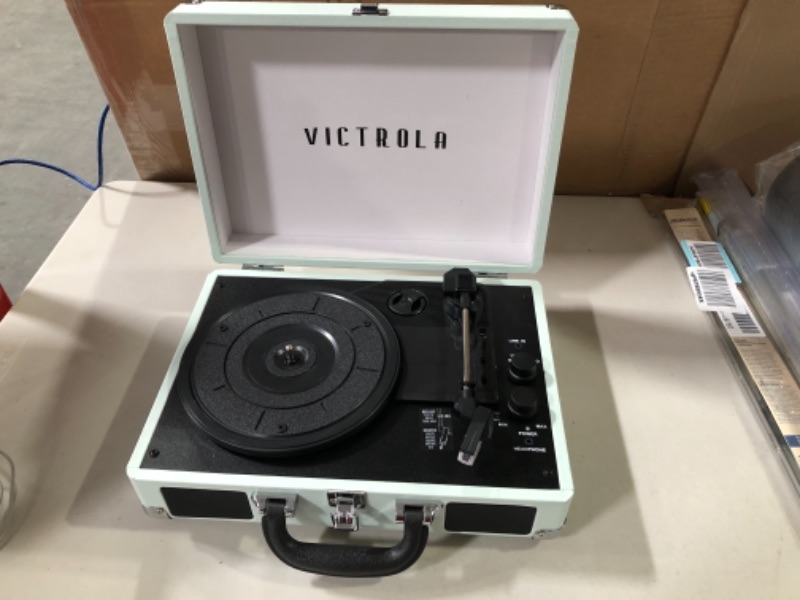 Photo 2 of Victrola Vintage 3-Speed Bluetooth Portable Suitcase Record Player Mint