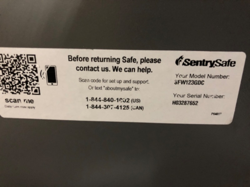 Photo 3 of (NO KEYS) Sentry Fire-Safe Electronic Lock Business Safes, Grey