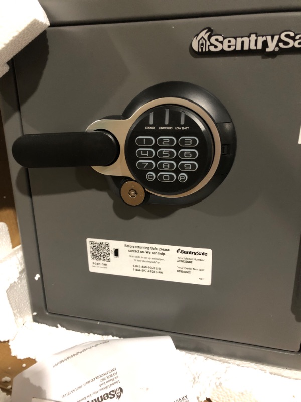 Photo 2 of (NO KEYS) Sentry Fire-Safe Electronic Lock Business Safes, Grey