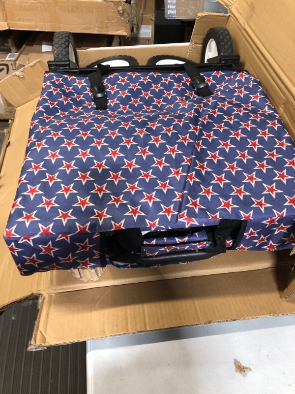 Photo 1 of ** HANDLE HOLDER IS BROKEN** STILL USEABLE* Mac Sports WTC-202 Collapsible Folding Outdoor Utility Wagon, Americana Wagon