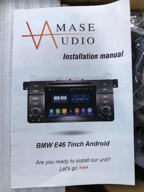 Photo 3 of Amaseaudio, Car Stereo, 1 Din Compatible for BMW E46 3 Series 1999-2004, 7" Touchscreen, in Dash DVD Player, Windows CE 6.0, GPS Navi, Head Units with Car Stereo Bluetooth