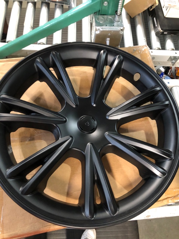 Photo 3 of Donpida Hubcaps Wheel Covers Compatible with Tesla Model Y Hub Cap Replacement for Tesla Wheel Caps 19 In