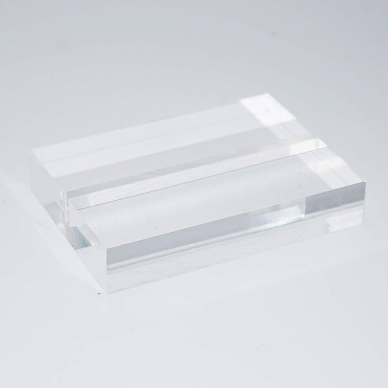 Photo 1 of 12X9 CLEAR PLASTIC SIGN WITH 2 PC MARBLE BASE 