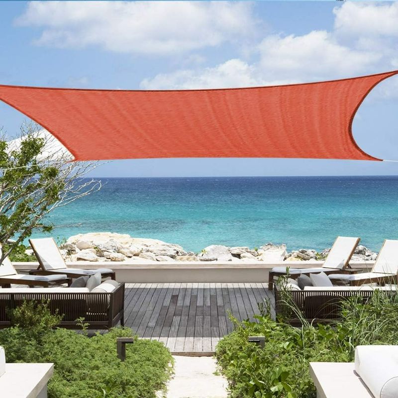 Photo 1 of *USED*Shade&Beyond Sun Canopy Shade Sail 12'x16' Rectangle UV Block RED