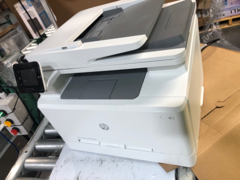 Photo 9 of ***NO CARTRIDGES POWERS ON - SEE NOTES***
HP Color LaserJet Pro M283fdw Wireless All-in-One Laser ,Printer (7KW75A), White