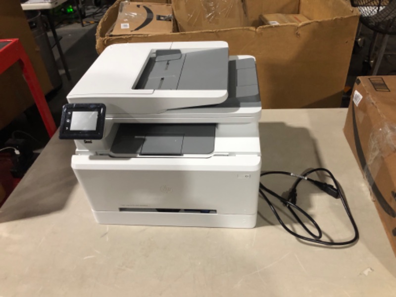 Photo 10 of ***NO CARTRIDGES POWERS ON - SEE NOTES***
HP Color LaserJet Pro M283fdw Wireless All-in-One Laser ,Printer (7KW75A), White