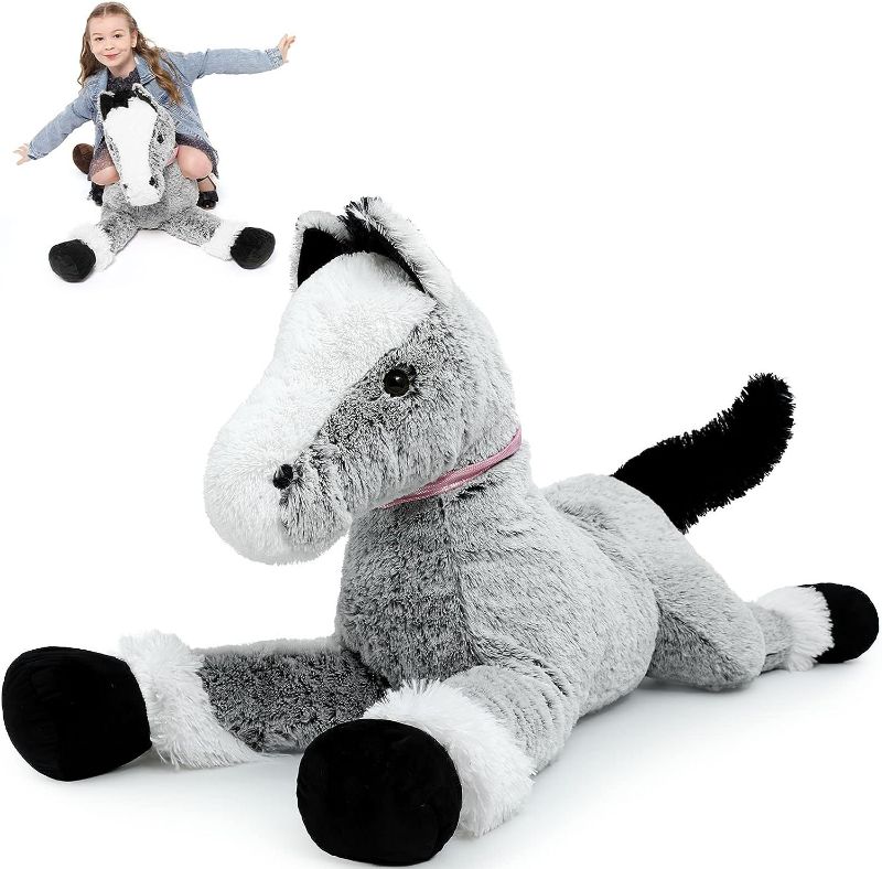 Photo 1 of  Large Horse Plush Stuffed Animal, 33"