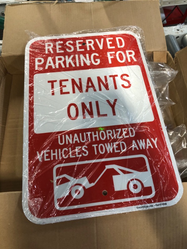 Photo 3 of SmartSign Basics 18 x 12 inch “Reserved Parking For Tenants Only