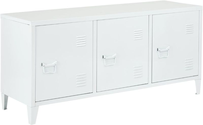 Photo 1 of HouseinBox Office File Storage Metal Cabinet 3 Door Cupboard Locker Organizer White