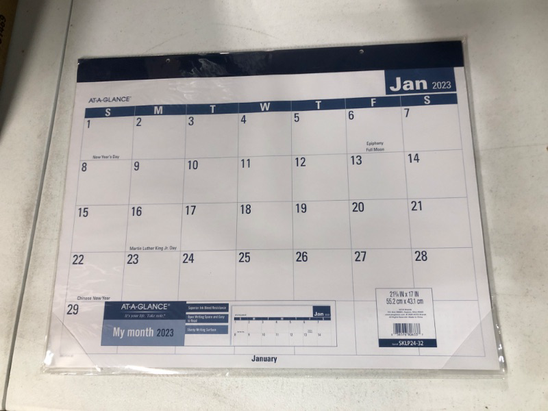 Photo 2 of AT-A-GLANCE 2023 Monthly Desk Calendar, Desk Pad, 21-3/4" x 17", Standard, Easy to Read 