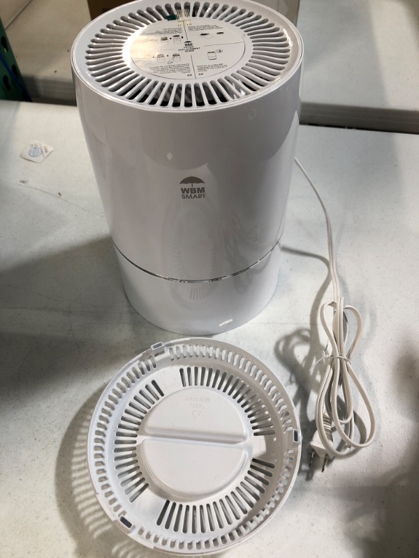 Photo 2 of *WORKS BUT MAKES SOME NOISE** WBM Smart HEPA Filter Air Purifier, 25db Filtration System Cleaner Odor Eliminators, White