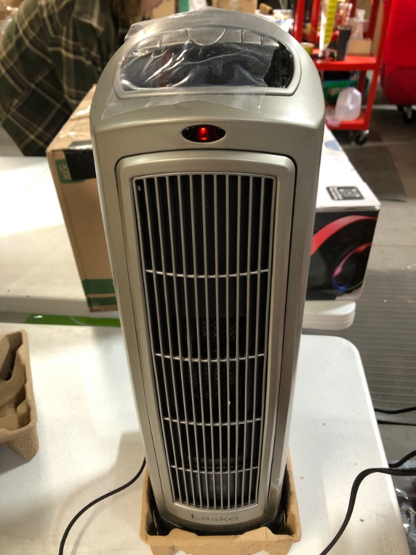 Photo 3 of Lasko 1500W Digital Ceramic Space Heater with Remote, 755320, Silver