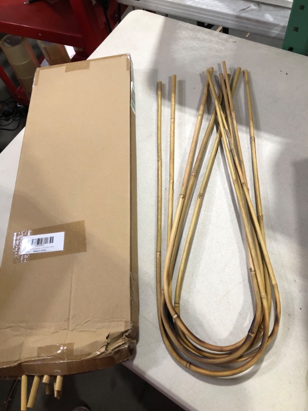 Photo 2 of (USED) Fleebambu 10 Pack, Handmade 24 in. Bamboo U Trellis Hoop Stakes for Garden, 2ft Bamboo U Shaped Trellis for Potted Plants Climbing