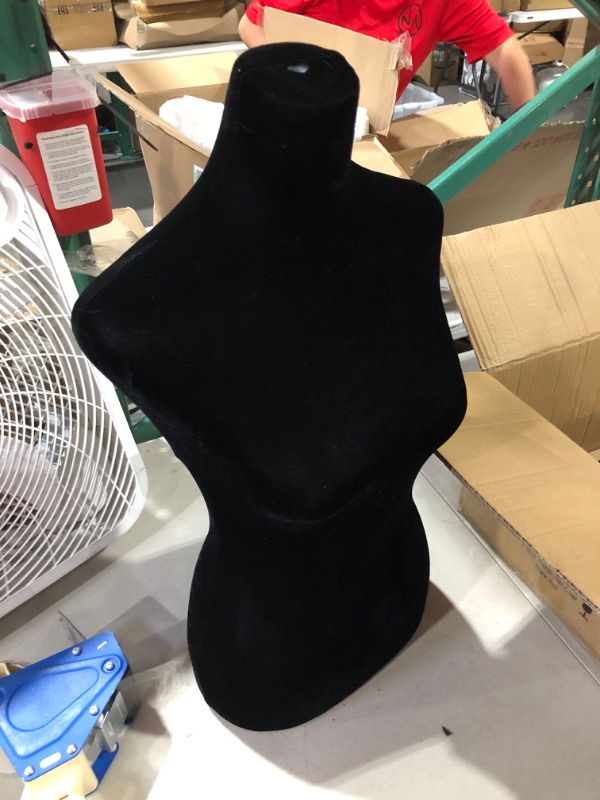 Photo 2 of **LEG HOLDER IS BROKEN**
Mannequin Body Female Dress Form Manikin Torso with Tripod Stand 58”-67” Adjustable Height Black