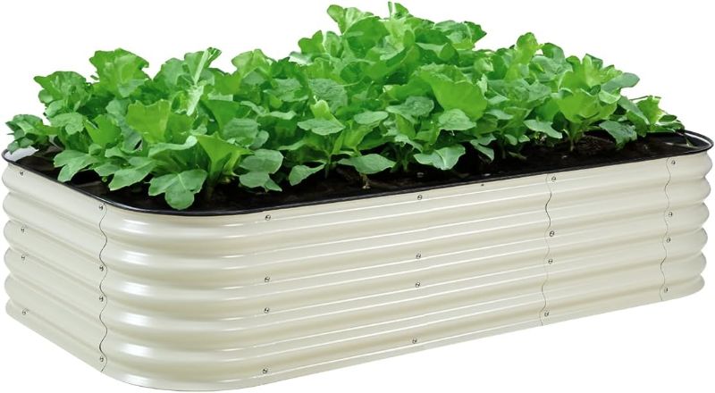 Photo 1 of **SEE NOTES**
Outmax Galvanized Raised Garden Bed, 17inch Tall 6 in 1 Metal Raised Planter Bed for Vegetables Flowers Ground Outdoor Planter Box

