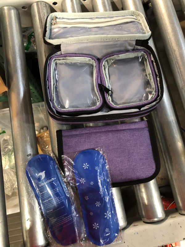 Photo 2 of Yarwo Insulin Cooler Travel Case with 4 Ice Packs,, Purple